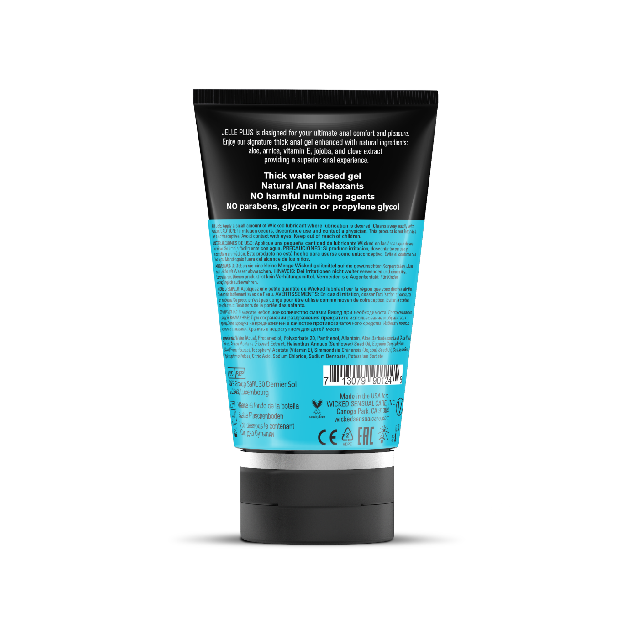 Water Based Anal Lubricant with Relaxants