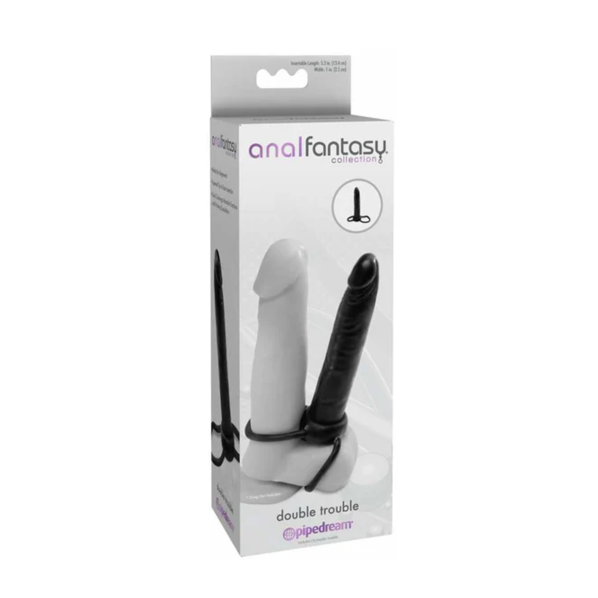 Double Trouble 6 in. Dual-Entry Strap-On Dildo