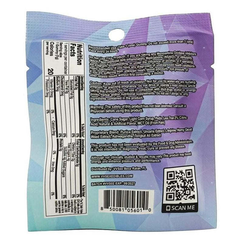 VVSex Super Hard Gummies for Him - Blue Razzle