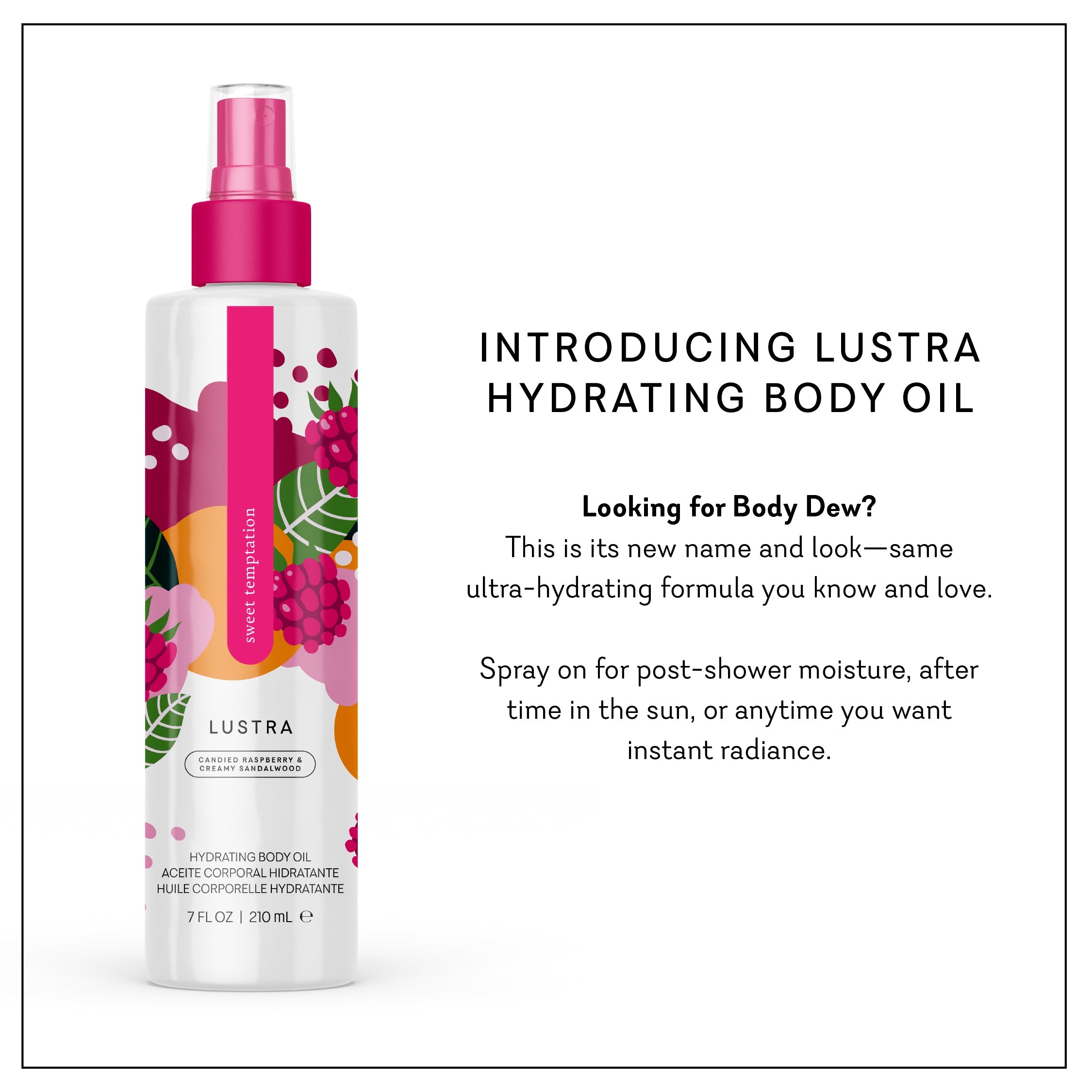 Lustra Hydrating Body Oil - Sweet Temptation
